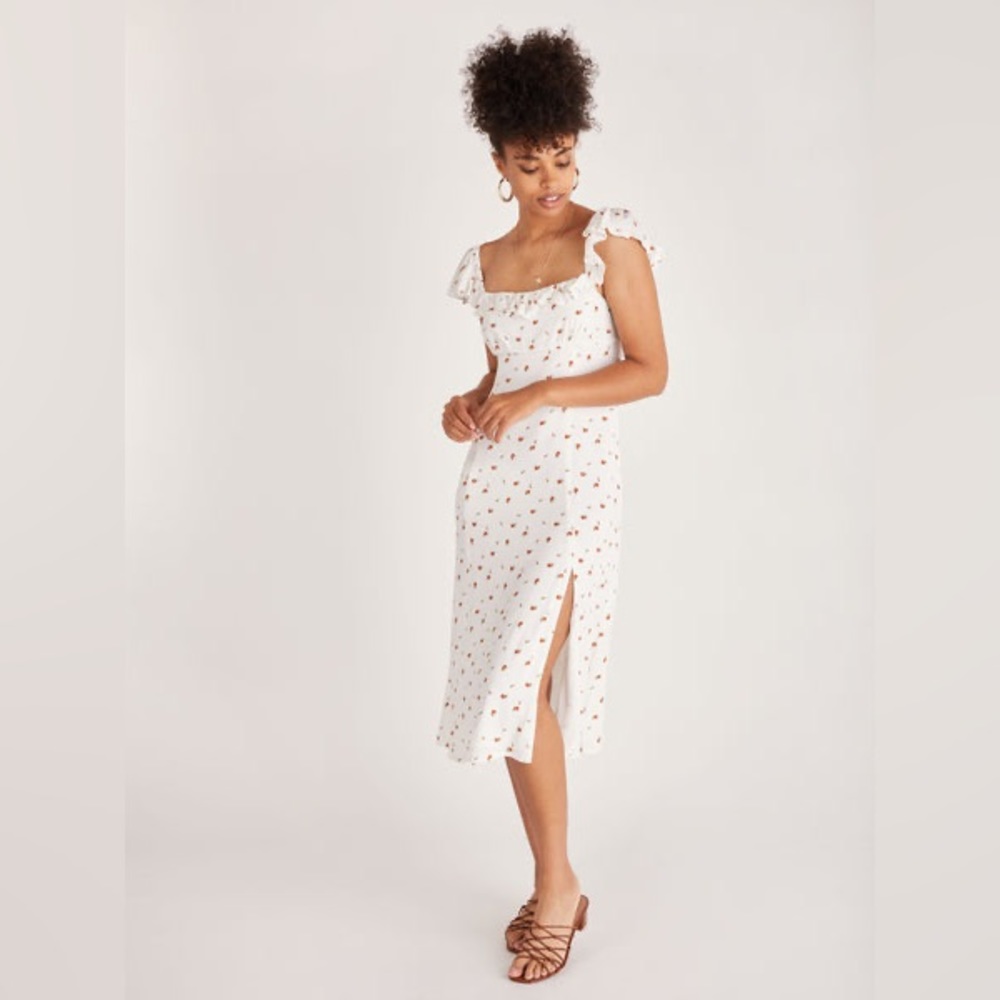 Backyard Roses Rose Midi Dress *NWT